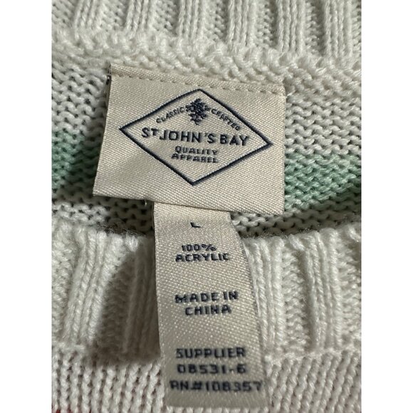 St. John’s Bay Women’s pullover stripped sweater size L NWT - Picture 4 of 5